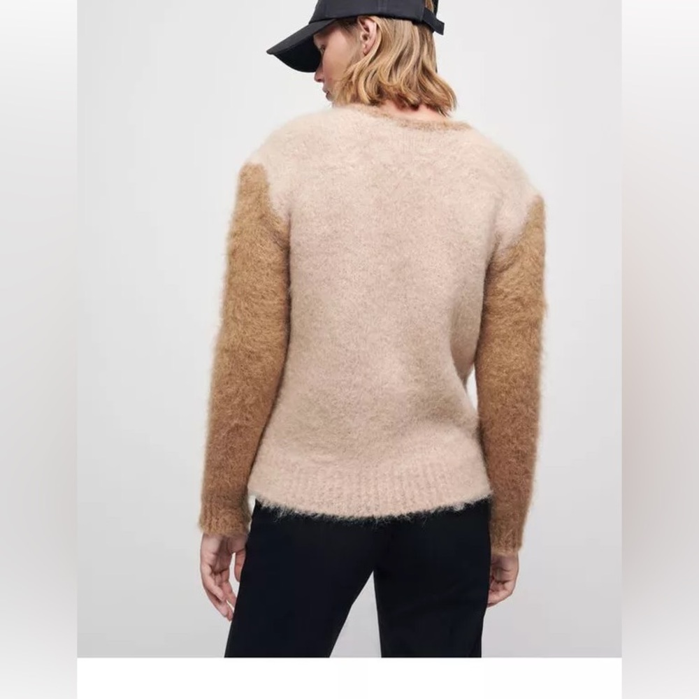 ❤️❤️❤️ MAJE Brushed Mohair-Blend Button-Up Brown Cardigan, size S❤️❤️❤️ - Picture 8 of 10